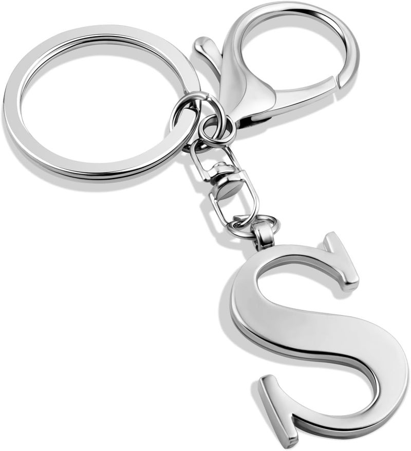 LAXPICOL Gold Letter A-Z Keychain for Women Bag Charms Purse Charms For Handbags Metal Alphabet Initial Letter Keychain - Image 1